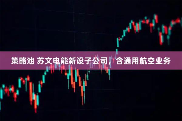 策略池 苏文电能新设子公司，含通用航空业务